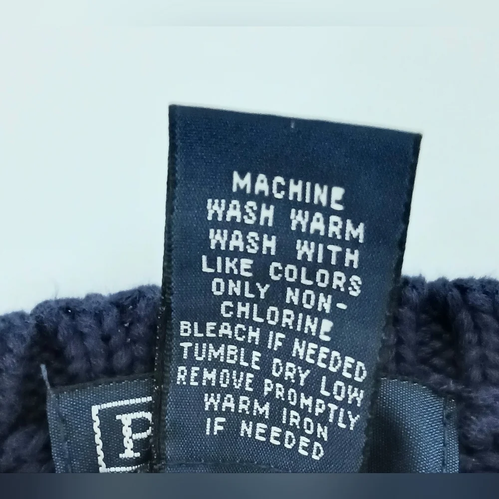 Polo Ralph Lauren Navy & Blue‎ Striped Boys Size M Crewneck Sweater Pullover